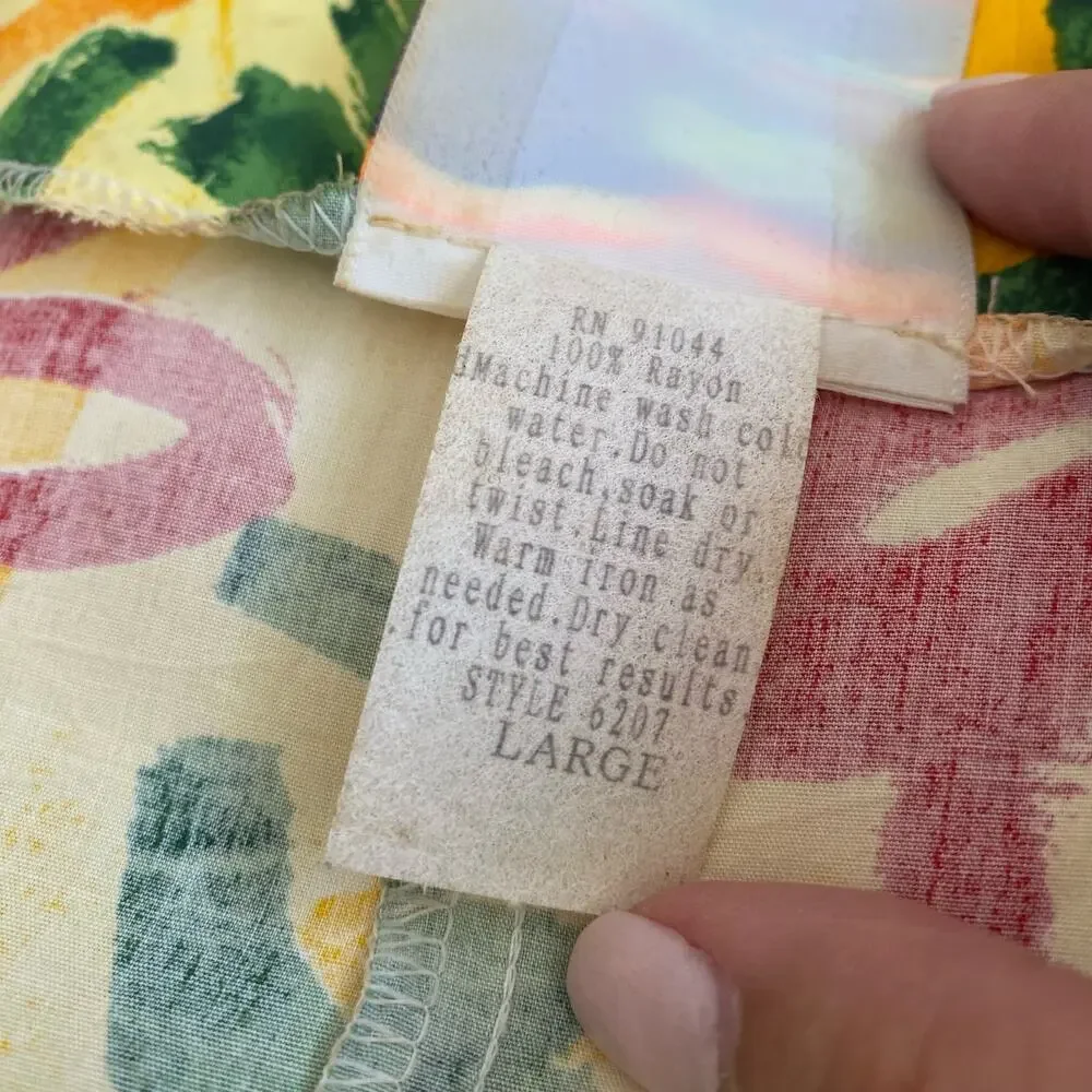 Vintage Xtreme Island Designs Short Sleeve Maxi Dress Bright Floral Large - Picture 3 of 9